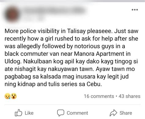 talisay scandal|Talisay City resident, who posted unverified report online, to be .